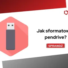 Ikona pendrive'a i tekst "Jak sformatować pendrive?". Dowiedz się, jak przygotować pendrive do radia samochodowego.
