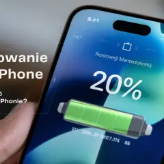 Jak poprawić kondycję baterii iPhone? Kalibracja i wydłużenie czasu pracy. Ekran pokazuje 20% baterii.