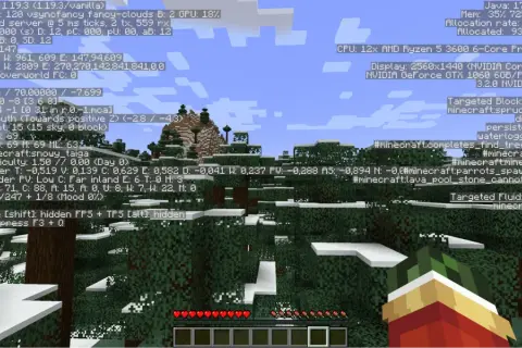 Witaj w Minecraft! Zobacz, jak sprawdzić FPS w grach, naciskając F3+Q. Widzisz dane o wydajności i świecie gry.