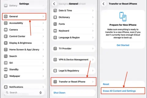 Gdzie znajdę usunięte aplikacje? W ustawieniach, wybierz Ogólne, a następnie Przenieś lub zresetuj iPhone'a.