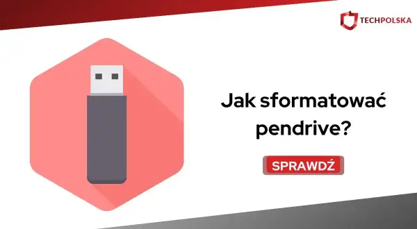 Ikona pendrive'a i tekst "Jak sformatować pendrive?". Dowiedz się, jak przygotować pendrive do radia samochodowego.