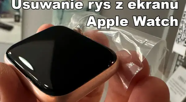 Złoty Apple Watch z folią ochronną, pokazujący jak usunąć rysy ze smartwatcha.