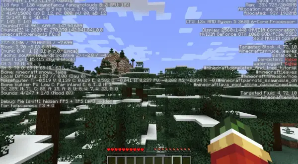 Witaj w Minecraft! Zobacz, jak sprawdzić FPS w grach, naciskając F3+Q. Widzisz dane o wydajności i świecie gry.