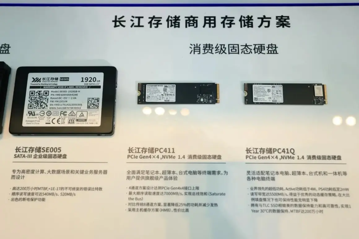 Dyski SSD z technologią 3D NAND: SE005 (SATA), PC411 i PC41Q (PCIe Gen4x4 NVMe).