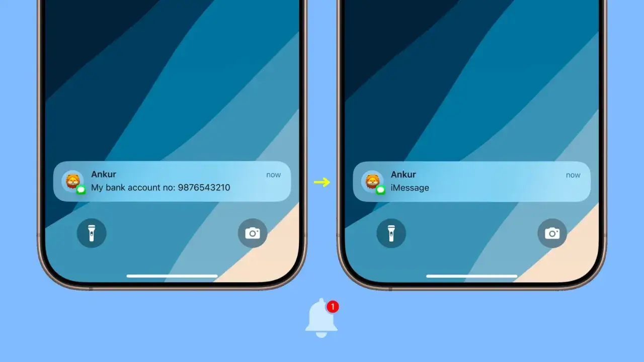 Jak odczytać wiadomość na snapie żeby nie było widać? Dwa ekrany telefonu pokazują powiadomienie o wiadomości od Ankur.