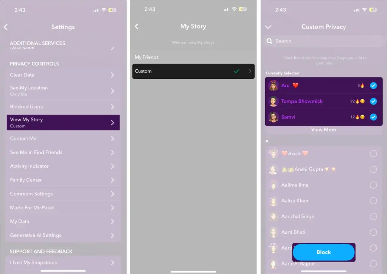 Jak usunąć story na Snapie? Ustawienia prywatności, wybierz