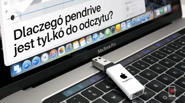 MacBook Pro nie widzi pendrive. Na ekranie pytanie: "Dlaczego pendrive jest tylko do odczytu?".
