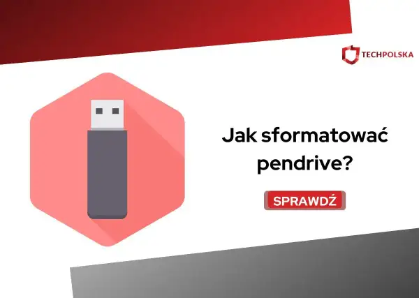 Ikona pendrive'a i tekst "Jak sformatować pendrive?". Dowiedz się, jak przygotować pendrive do radia samochodowego.