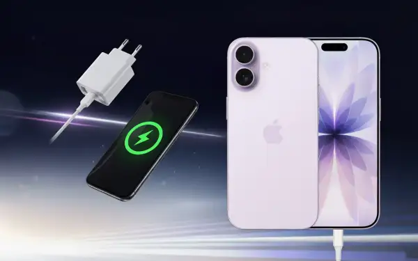 Ładowanie iPhone'a jest proste. Podłącz telefon do ładowarki, a zielona ikona błyskawicy pokaże, że trwa ładowanie.